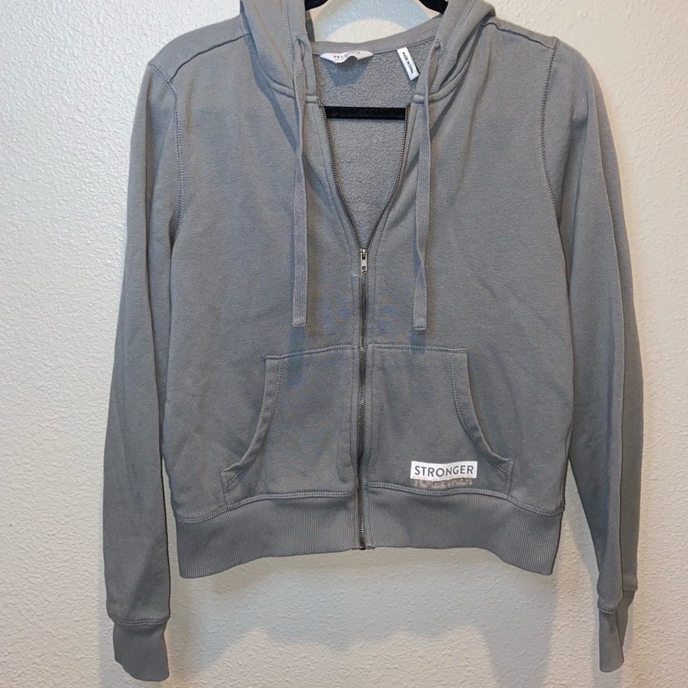 Peloton womens full zip hooded sweater size S